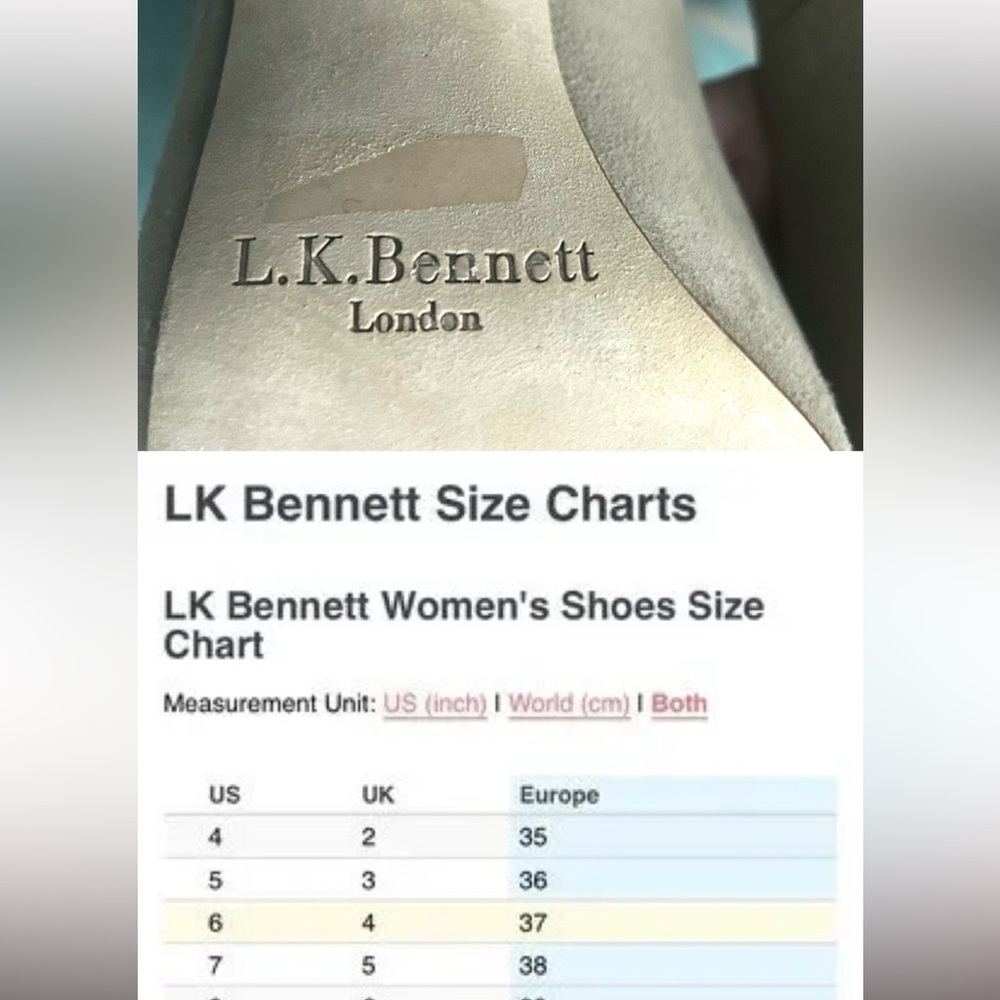LK Bennett Harper Platform Pumps Heels Taupe Suede ASO Kate Middleton - EU 37